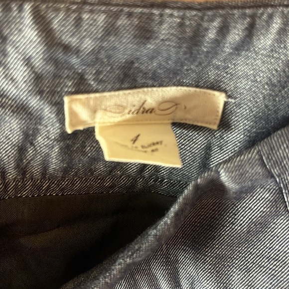 Anthropologie Idra knee length skirt back zip 100% cotton fully lined - Picture 6 of 6